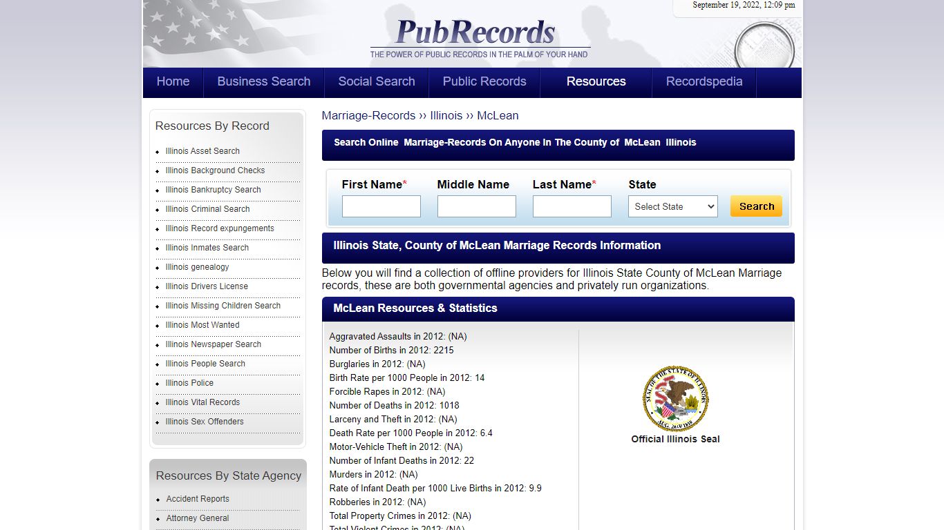 McLean County, Illinois Marriage Records